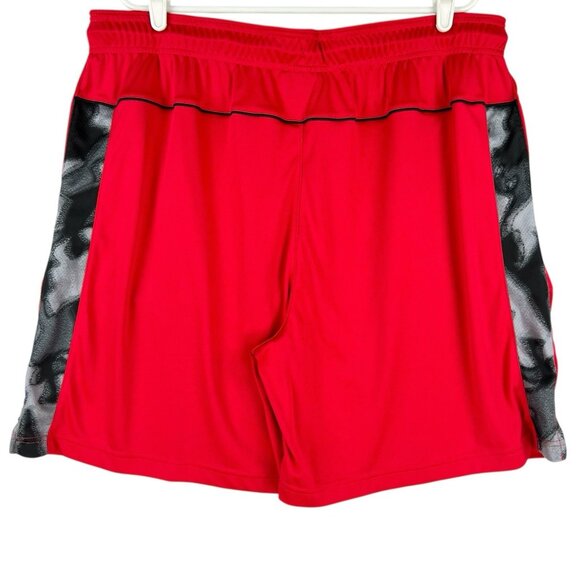 AND1 Men's Pull-on Elastic Drawstring Waistband Red Basketball Shorts Size 2XL - Picture 2 of 12